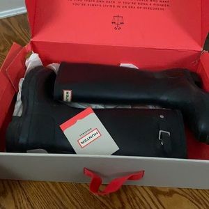 Kids Hunter Rain Boots Black size 4